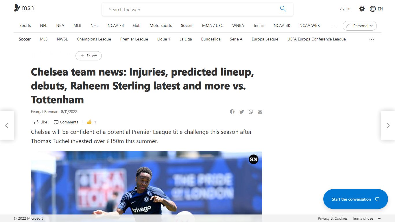 Chelsea team news: Injuries, predicted lineup, debuts, Raheem Sterling ...